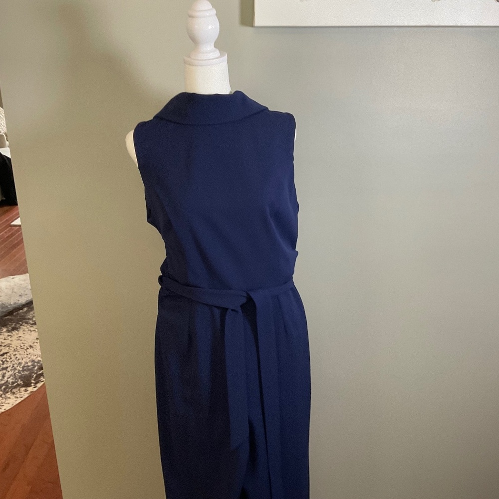 MARINA; NAVY BLUE JUMPSUIT; SIZE 12 USA